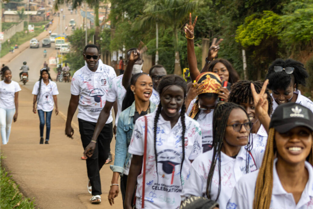 IUEA Student in Kansanga street