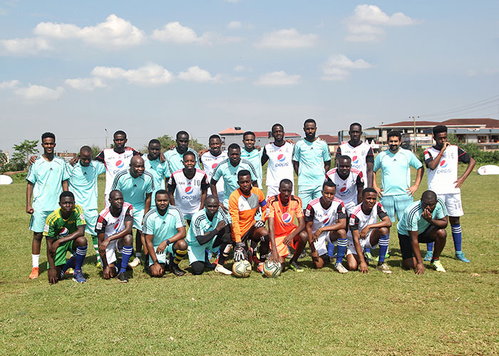 IUEA soccer match, staff vs students