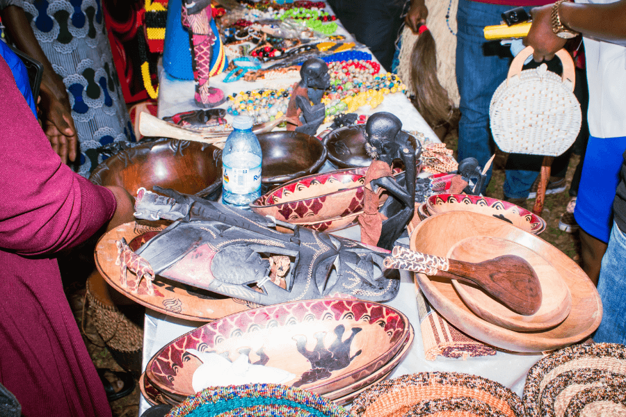Student showcasing the different traditional tools